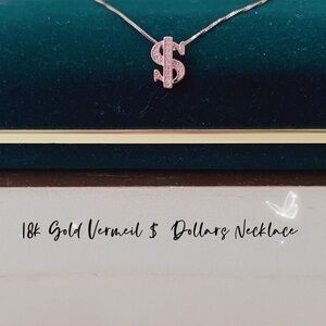 COPY - 18k Gold Vermeil $  Dollars Necklace